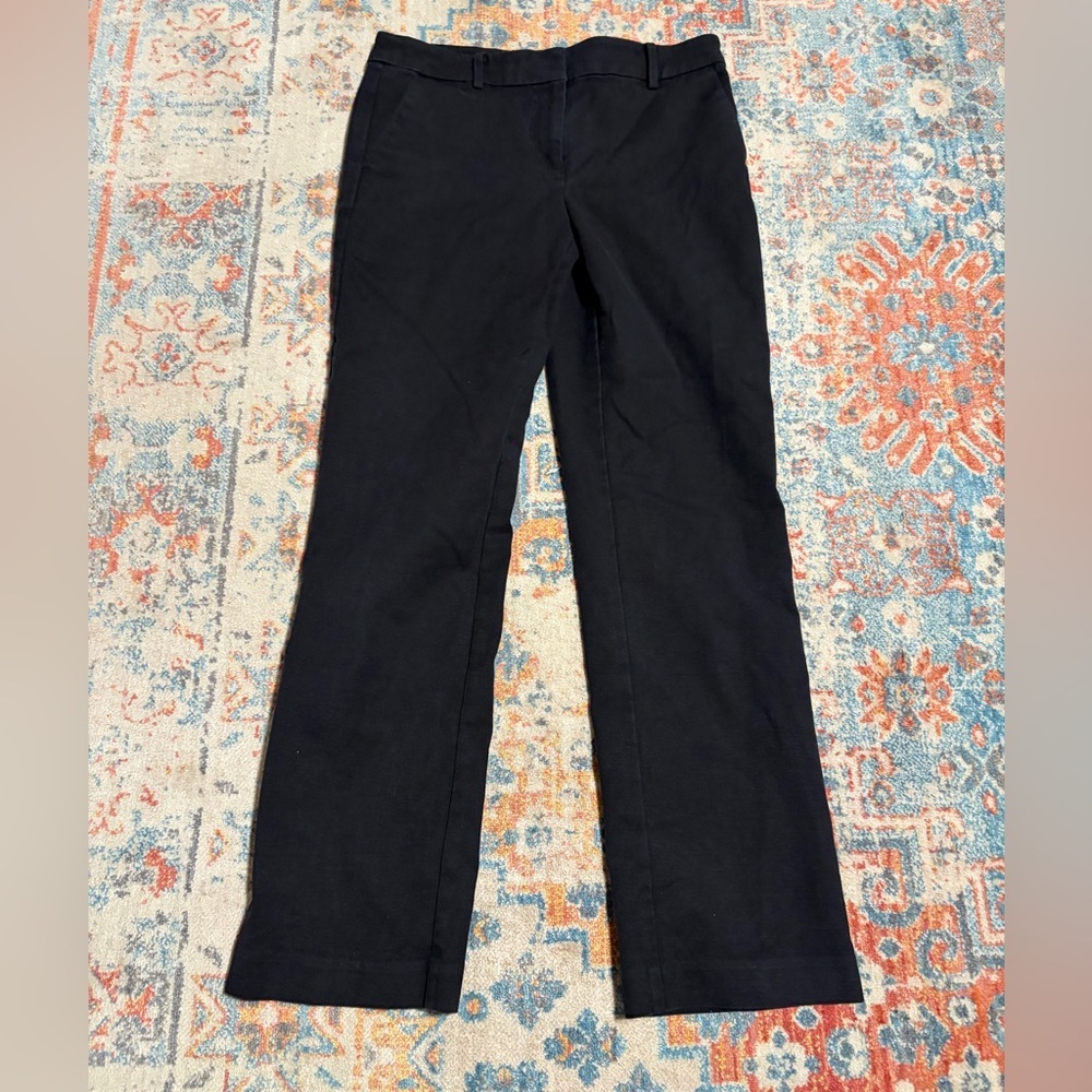 Loft black cotton straight leg pants